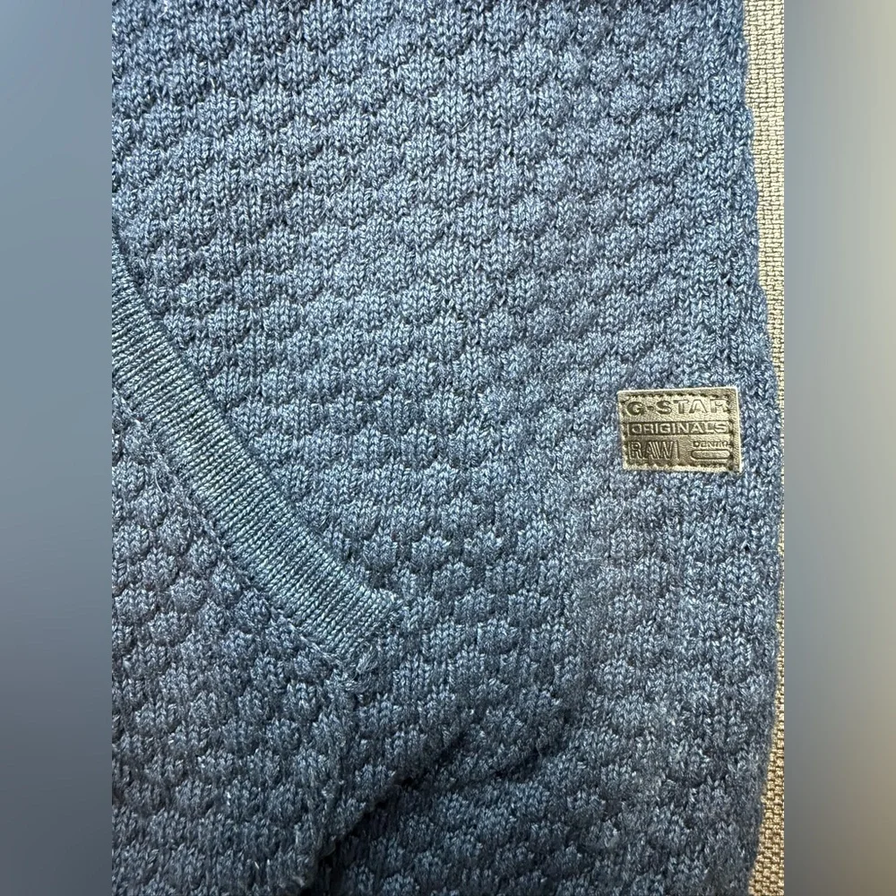 G-Star Blue Zip Up Sweater with Hood XL